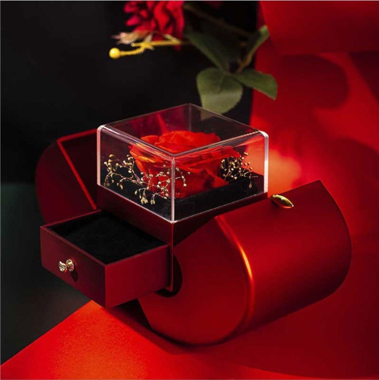 Fashion Jewelry Box Red Apple Christmas Gift
