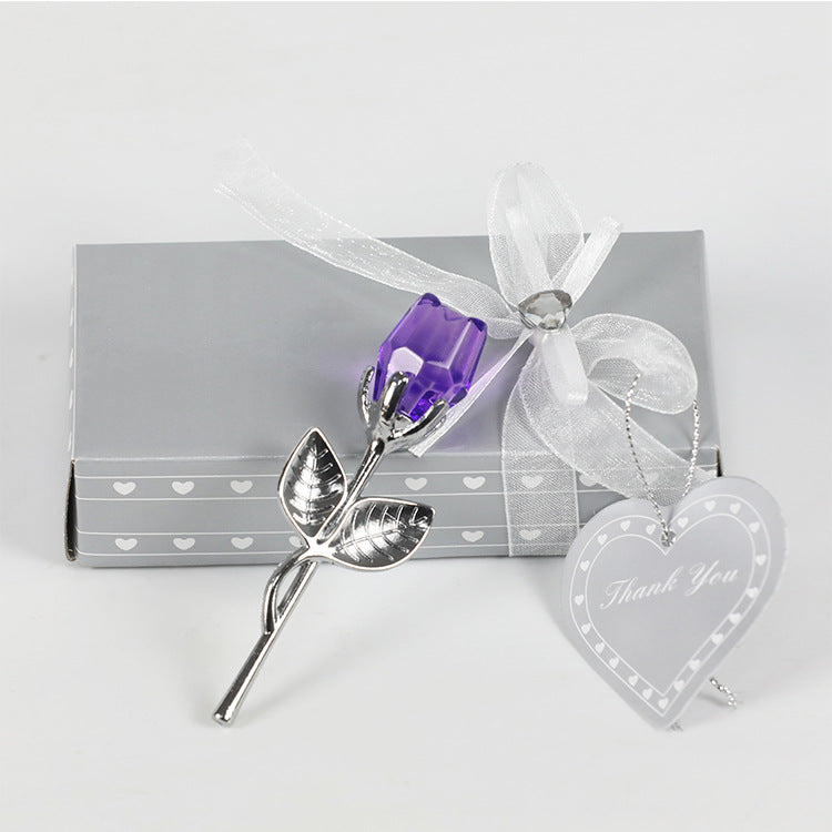 Crystal Metal Rose Valentine's Day Small Gift