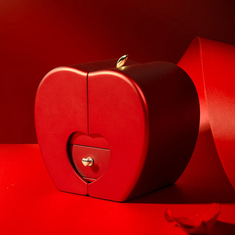 Fashion Jewelry Box Red Apple Christmas Gift