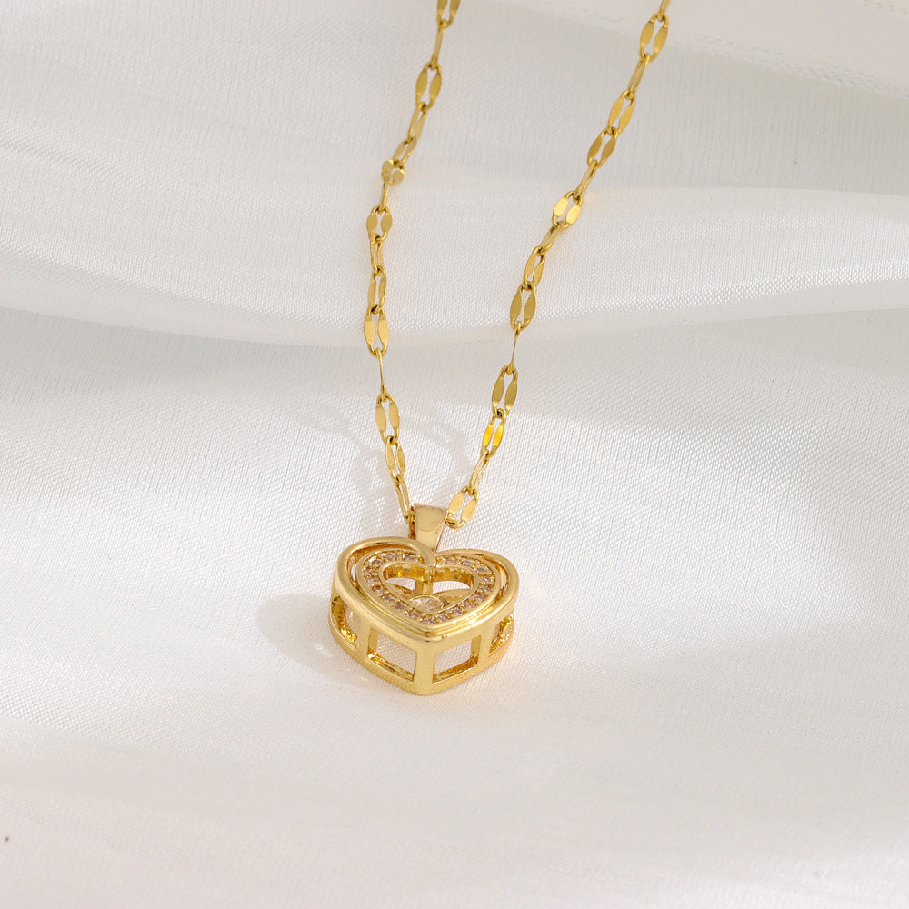 Double-layer Love Necklace Valentines Day Gift