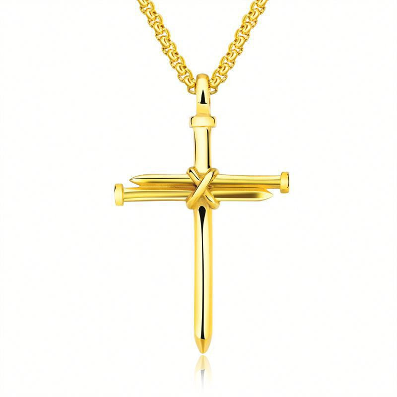 Steel Gold Black Color Fashion Mens Iron Nail For Men