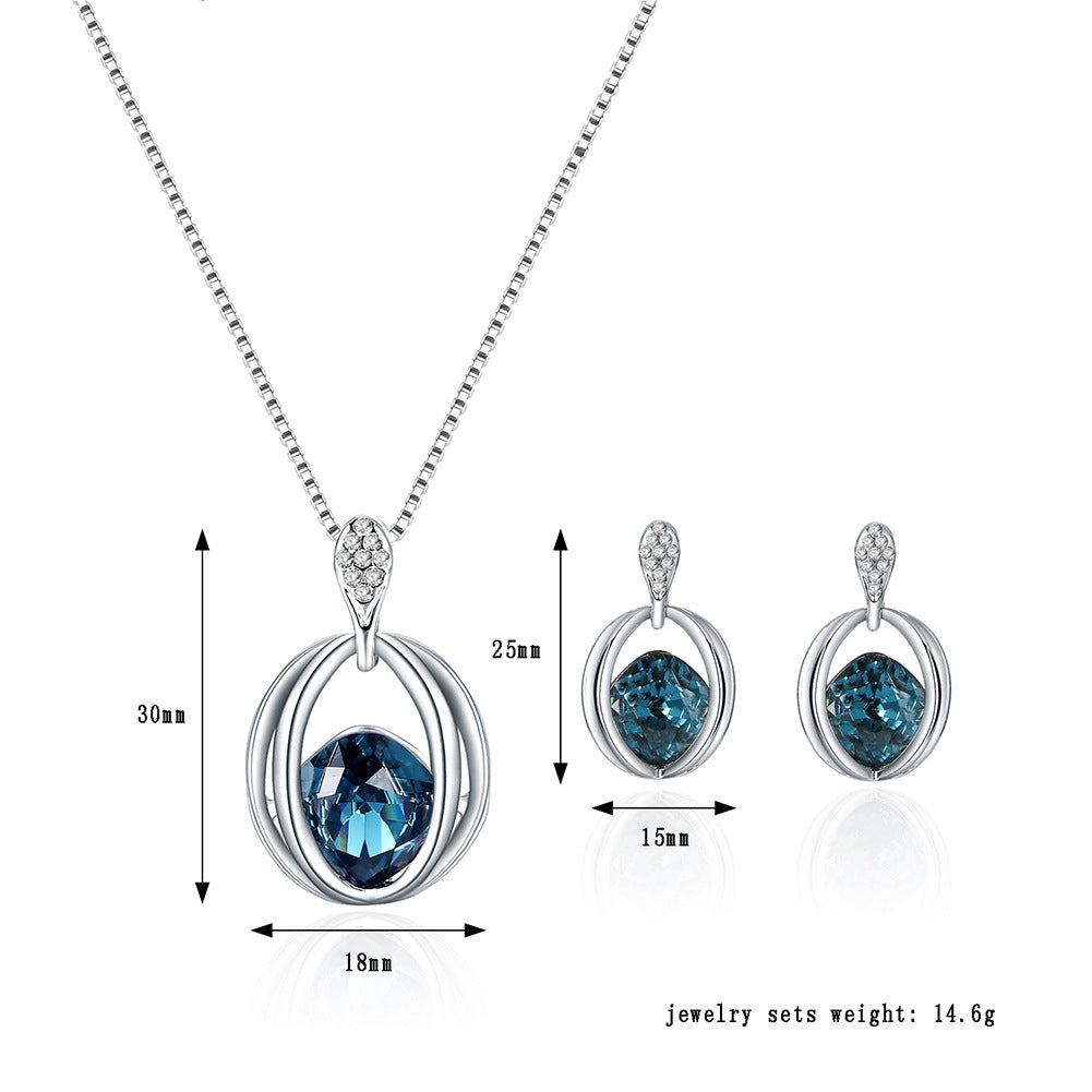Crystal Diamond Pendant Necklace Jewelry
