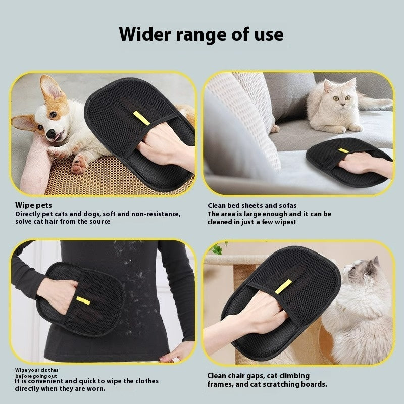Pet Hair Remover Grooming Glove – Reusable Fur Cleaning Mitt for Cats & Dogs | Remove Pet Hair from Sofa, Carpet & Clothes