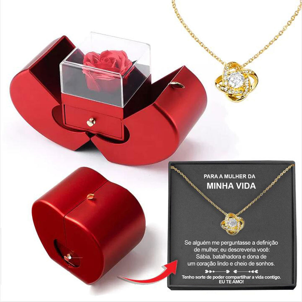Fashion Jewelry Box Red Apple Christmas Gift