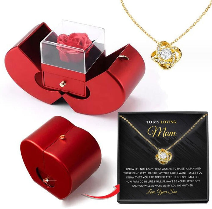 Fashion Jewelry Box Red Apple Christmas Gift