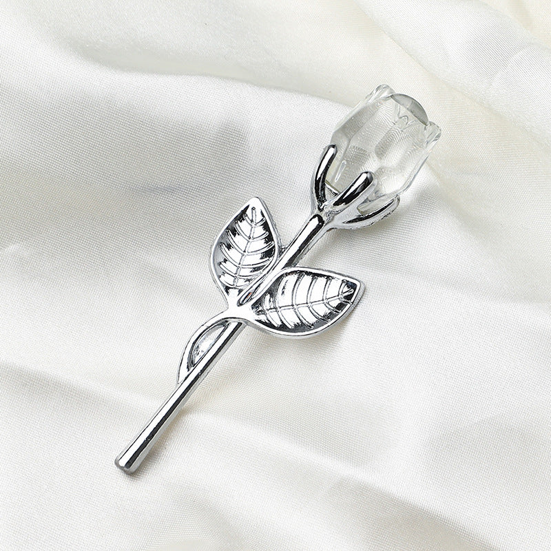 Crystal Metal Rose Valentine's Day Small Gift