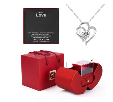 Fashion Jewelry Box Red Apple Christmas Gift