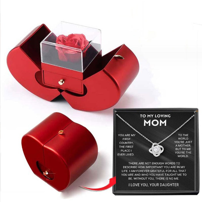 Fashion Jewelry Box Red Apple Christmas Gift