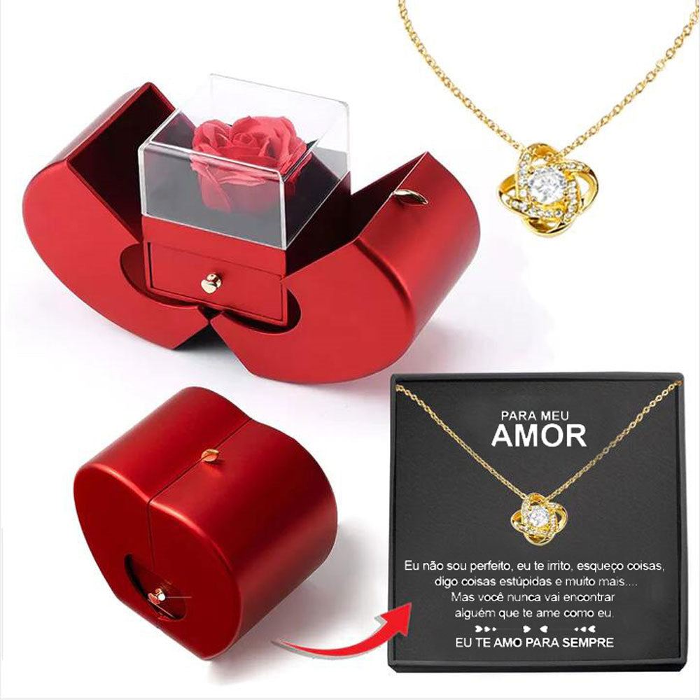 Fashion Jewelry Box Red Apple Christmas Gift