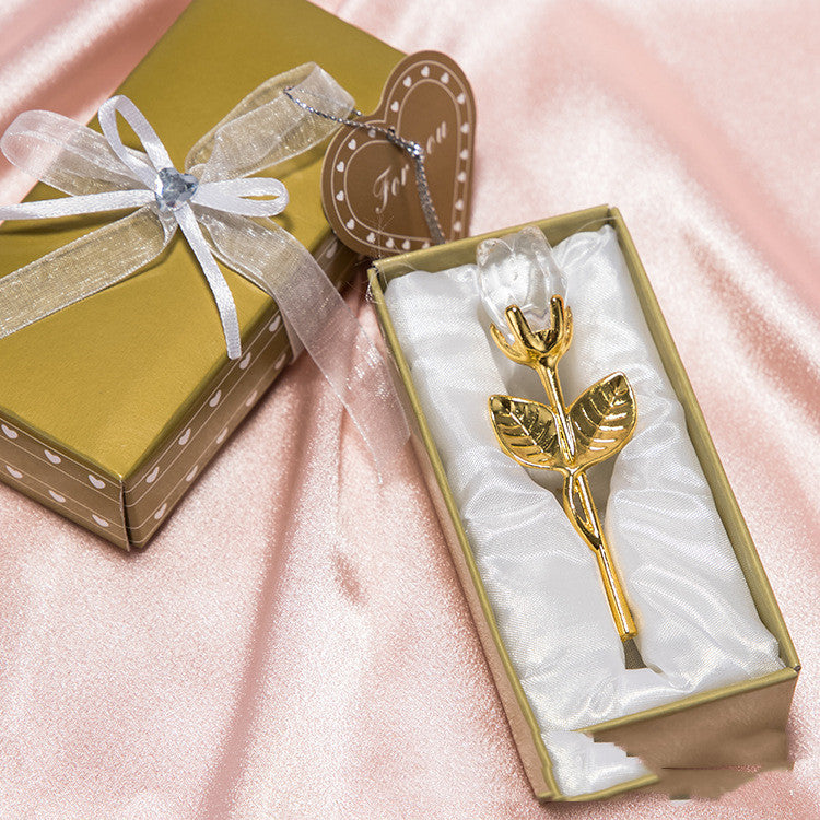 Crystal Metal Rose Valentine's Day Small Gift