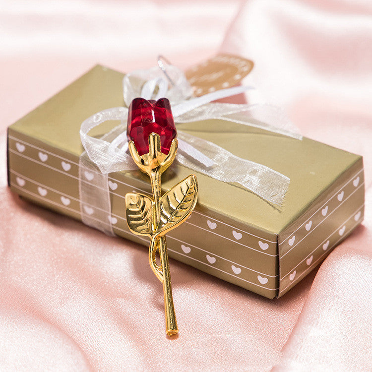 Crystal Metal Rose Valentine's Day Small Gift