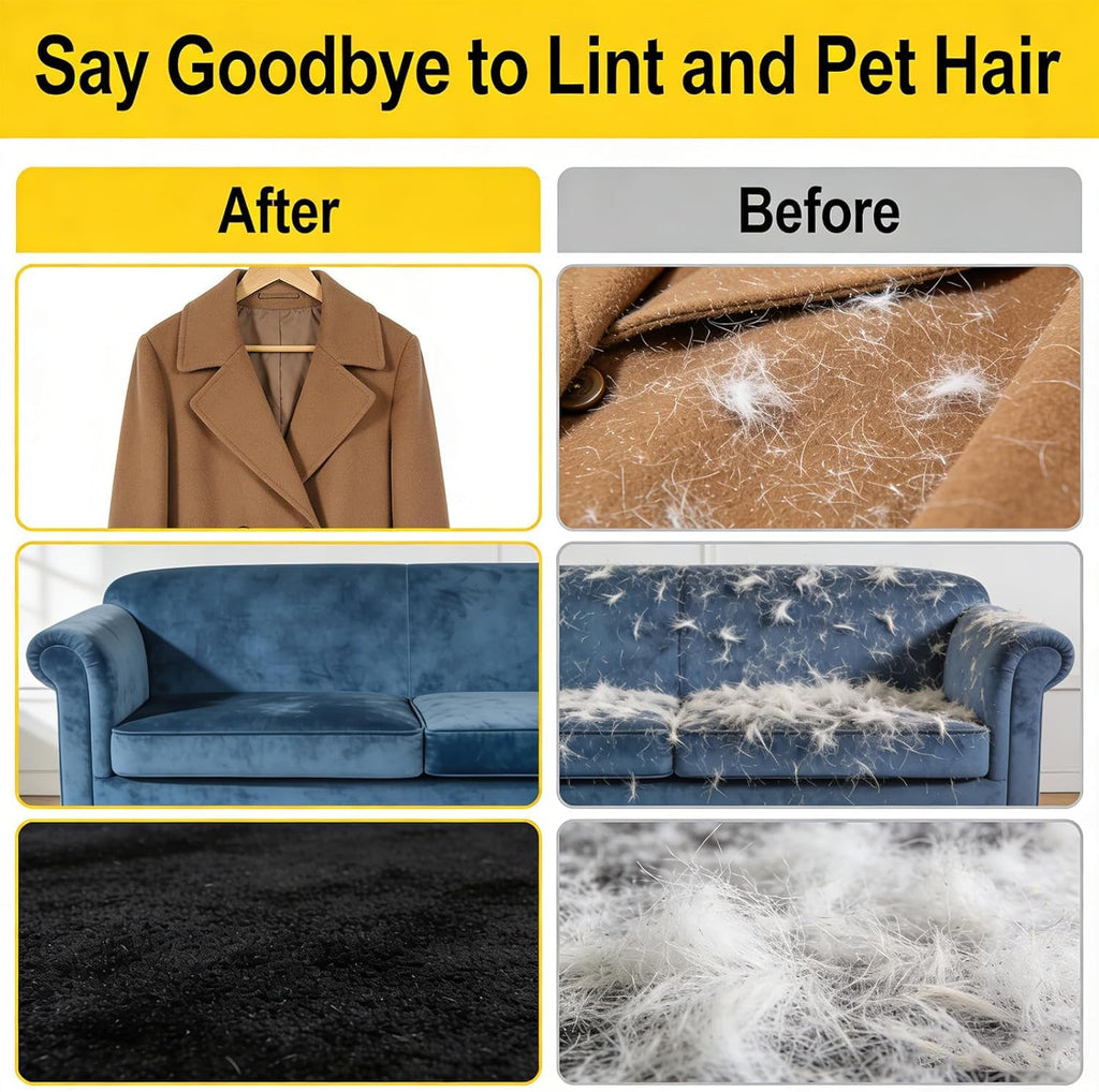 Pet Hair Remover Grooming Glove – Reusable Fur Cleaning Mitt for Cats & Dogs | Remove Pet Hair from Sofa, Carpet & Clothes