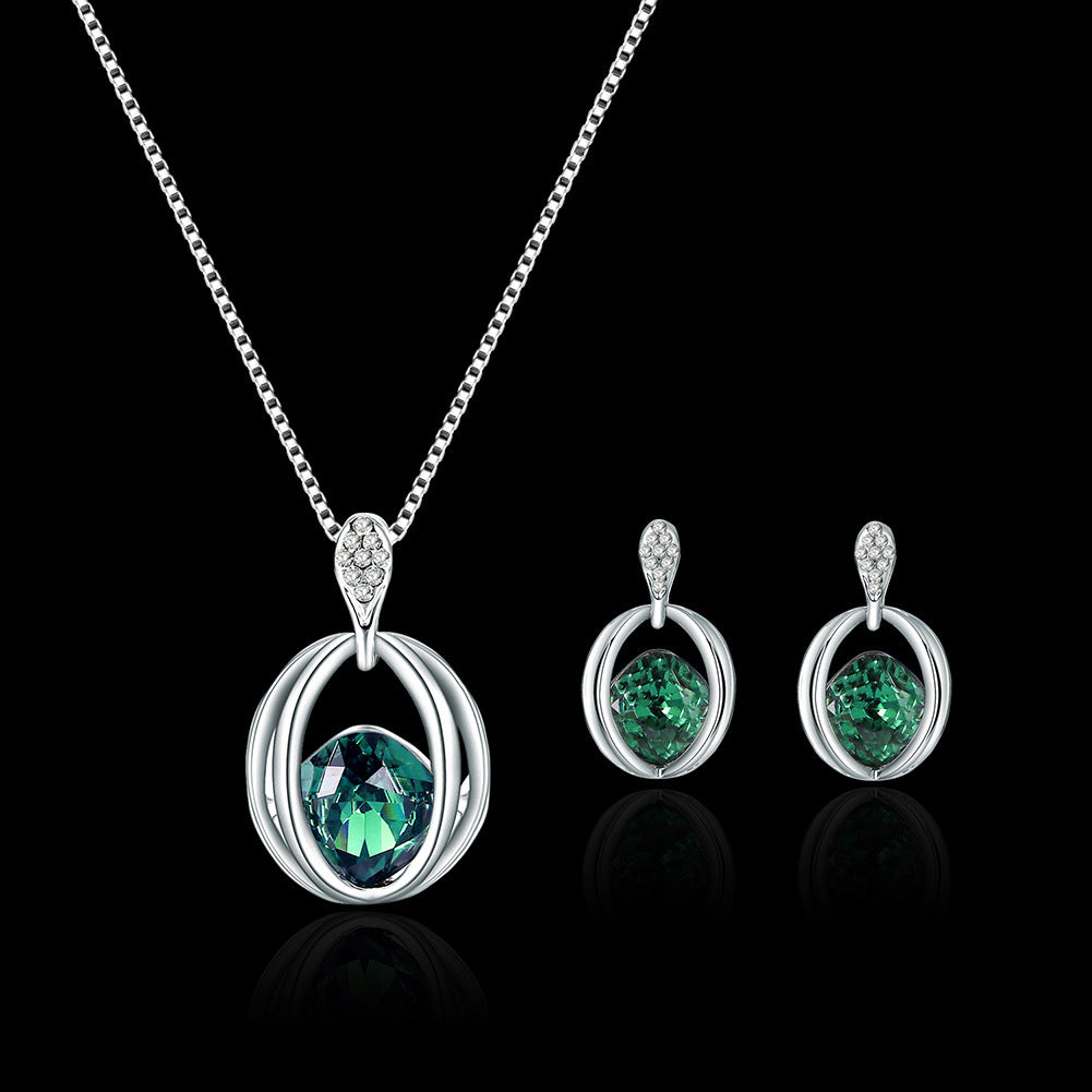 Crystal Diamond Pendant Necklace Jewelry