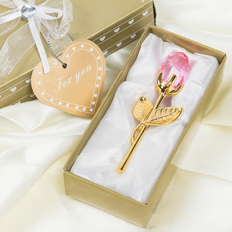 Crystal Metal Rose Valentine's Day Small Gift