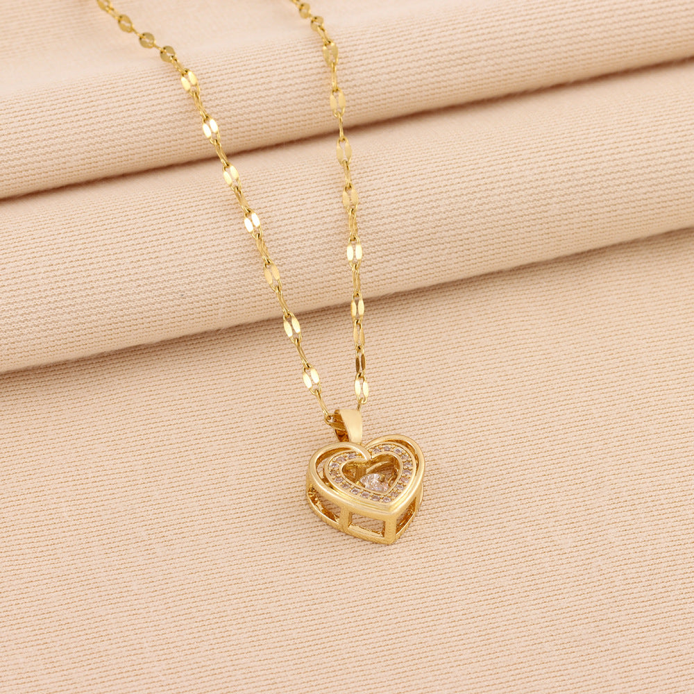 Double-layer Love Necklace Valentines Day Gift