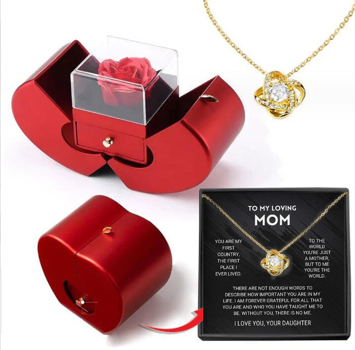 Fashion Jewelry Box Red Apple Christmas Gift