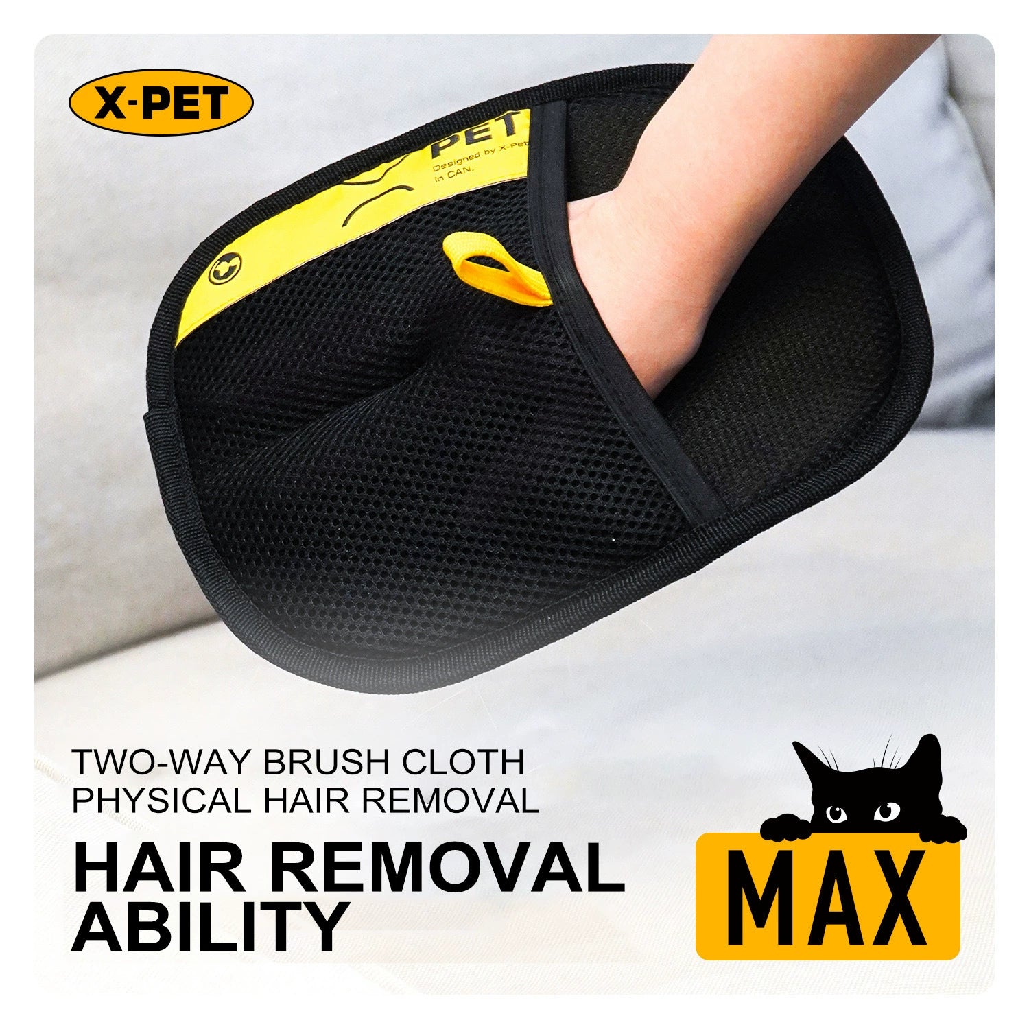 Pet Hair Remover Grooming Glove – Reusable Fur Cleaning Mitt for Cats & Dogs | Remove Pet Hair from Sofa, Carpet & Clothes