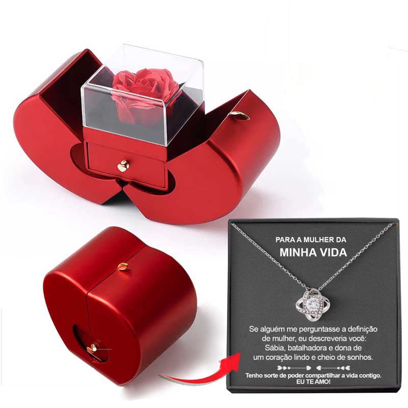 Fashion Jewelry Box Red Apple Christmas Gift
