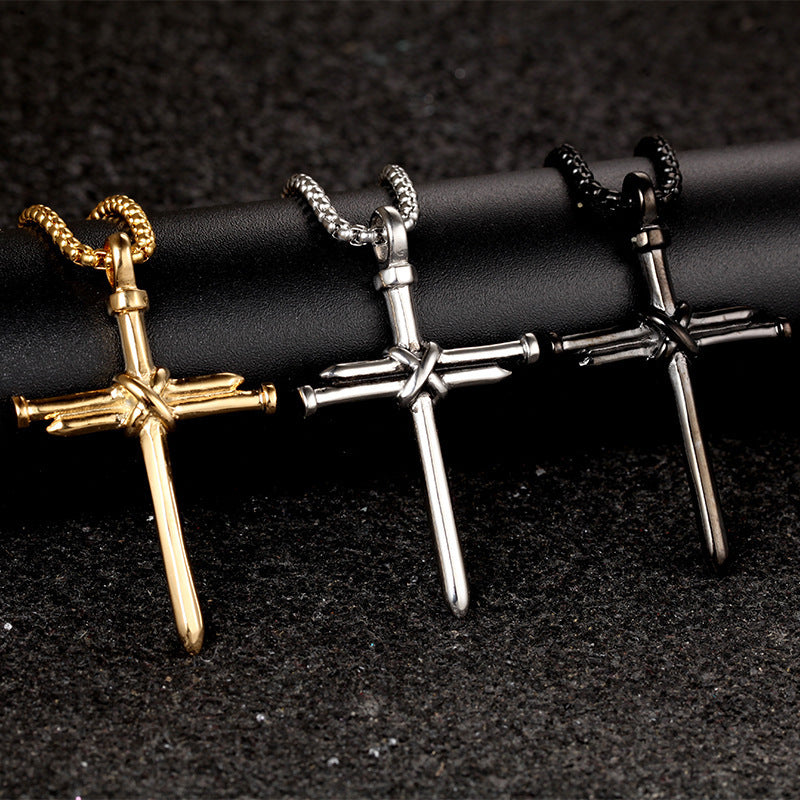 Steel Gold Black Color Fashion Mens Iron Nail For Men
