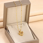 Double-layer Love Necklace Valentines Day Gift