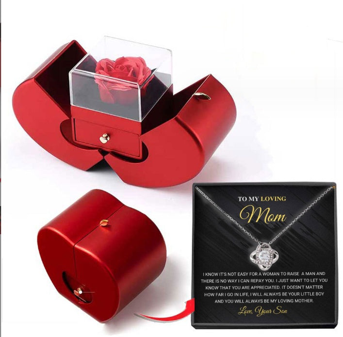 Fashion Jewelry Box Red Apple Christmas Gift