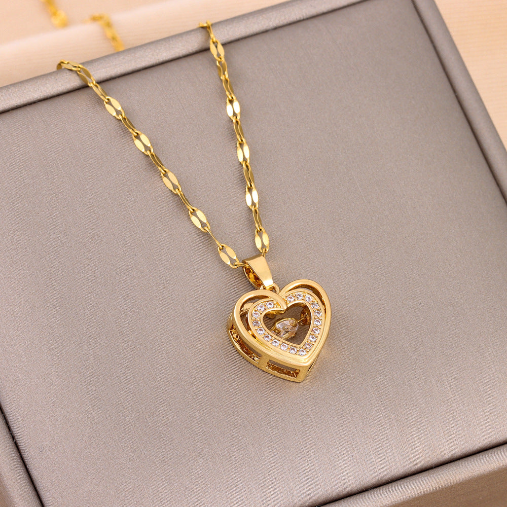 Double-layer Love Necklace Valentines Day Gift