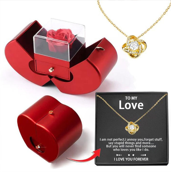 Fashion Jewelry Box Red Apple Christmas Gift