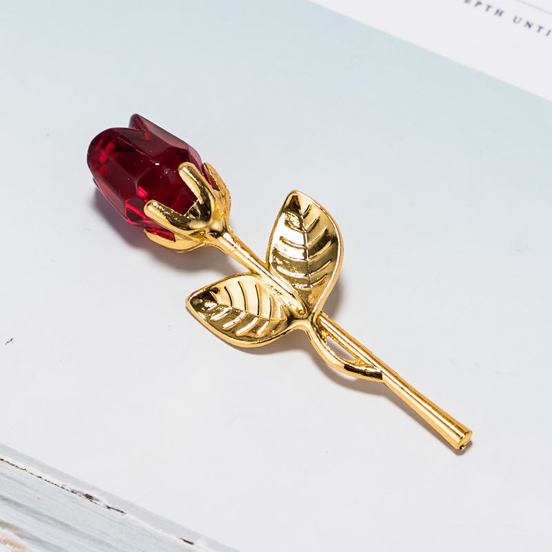 Crystal Metal Rose Valentine's Day Small Gift