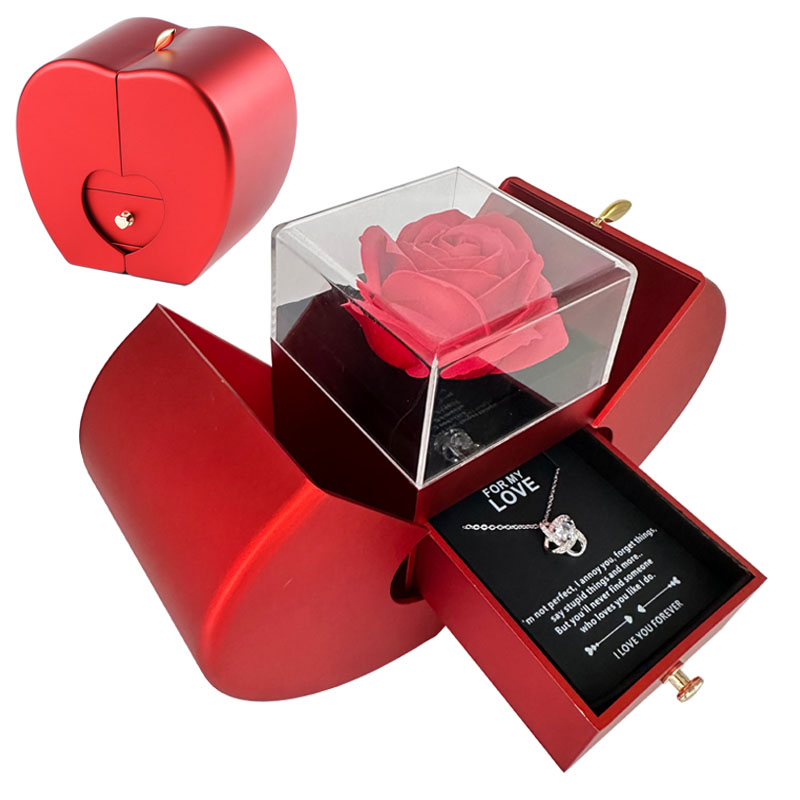 Fashion Jewelry Box Red Apple Christmas Gift