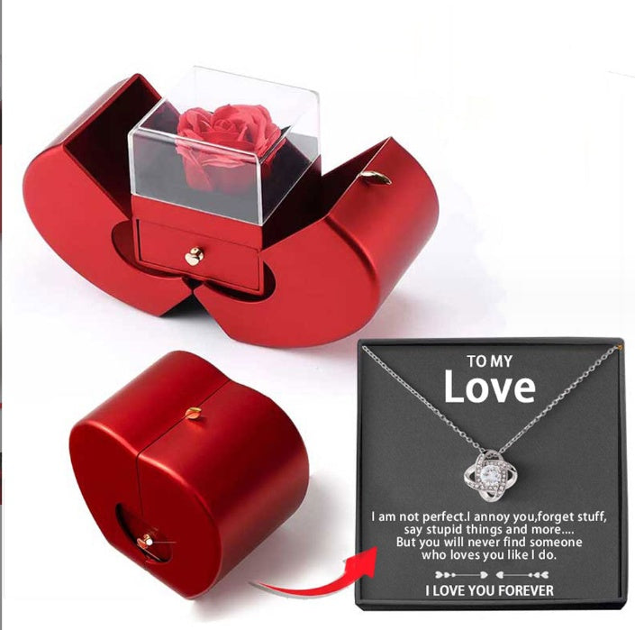 Fashion Jewelry Box Red Apple Christmas Gift
