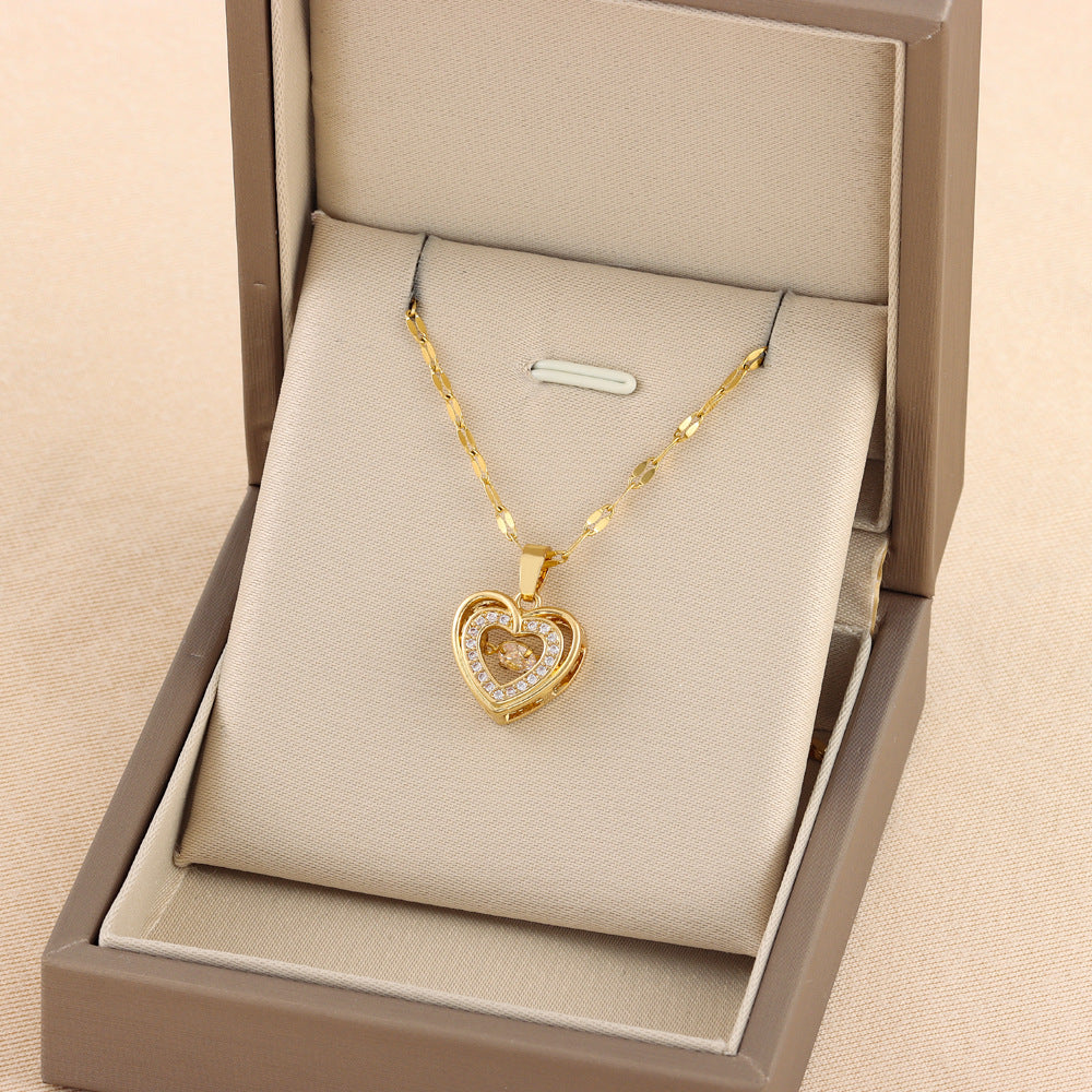 Double-layer Love Necklace Valentines Day Gift
