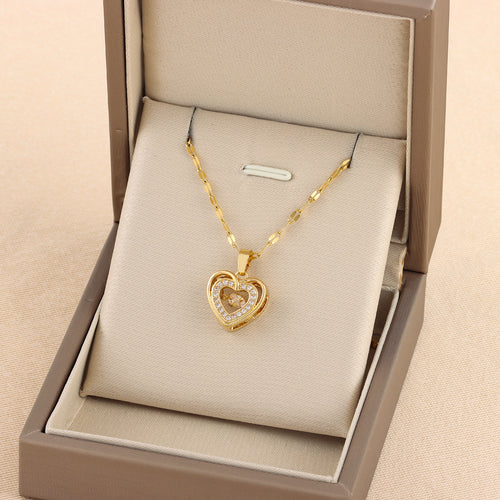 Double-layer Love Necklace Valentines Day Gift